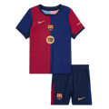 Kid's Barcelona Home Spotify Logo Without Text Football Shirt Kit(Shirt+Shorts) 2024/25