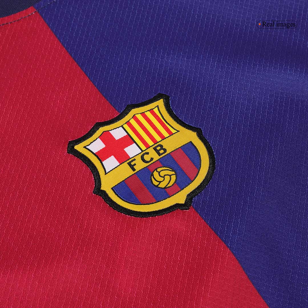 Kid's Barcelona Home Spotify Logo Without Text Football Shirt Kit(Shirt+Shorts) 2024/25