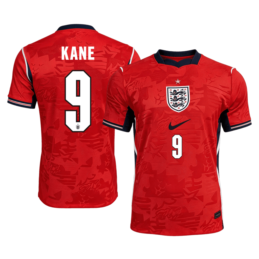 KANE #9 England Away Soccer Jersey World Cup 2026 Red