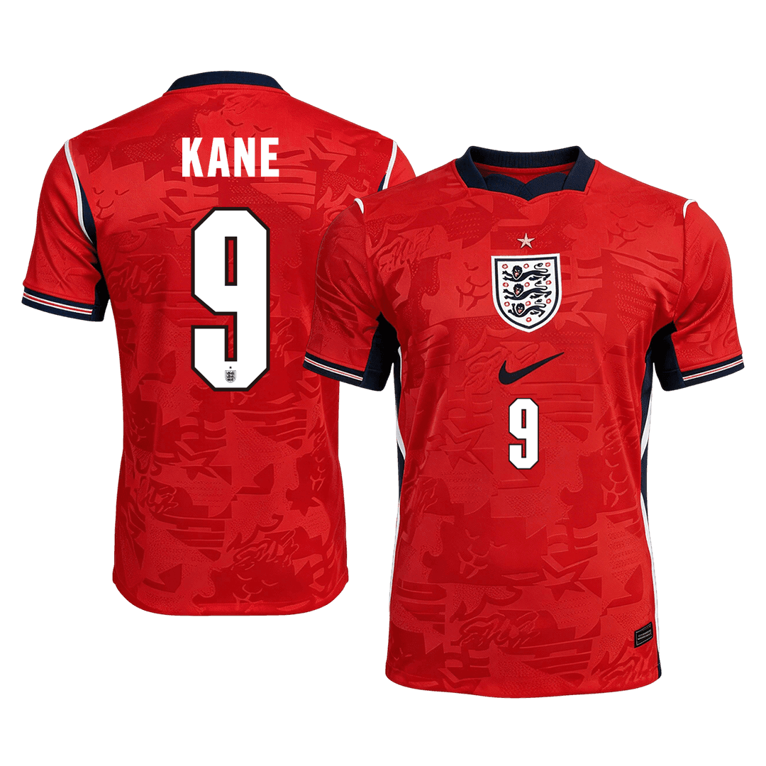 KANE #9 England Away Soccer Jersey World Cup 2026 Red