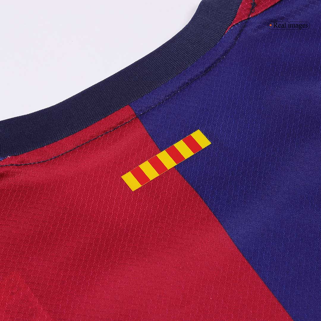 Kid's Barcelona Home Spotify Logo Without Text Football Shirt Kit(Shirt+Shorts) 2024/25