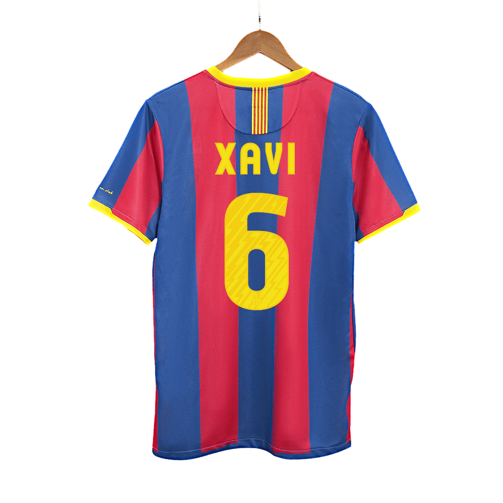 Retro XAVI #6 2010/11 Barcelona Home Football Shirt