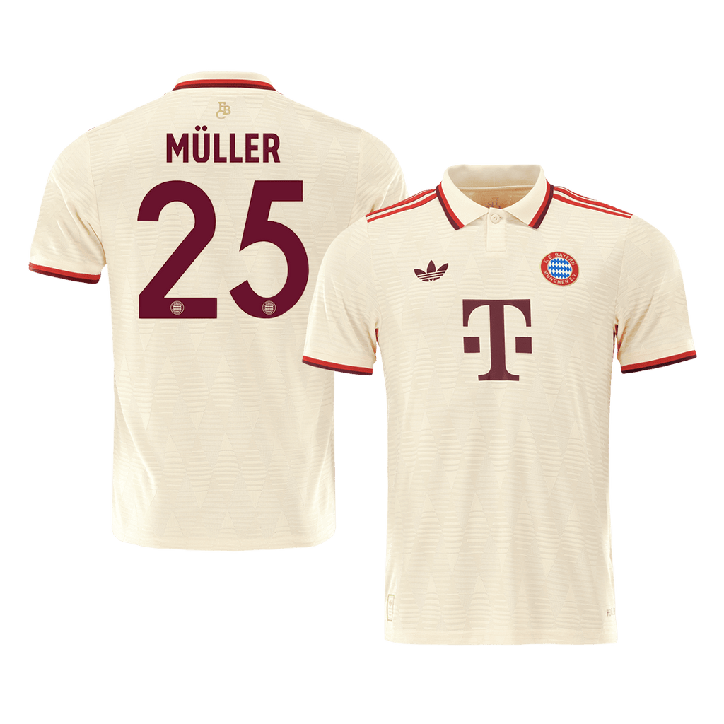 Player Version MÜLLER#25 Bayern Munich Third Away Football Shirt 2024/25- UCL