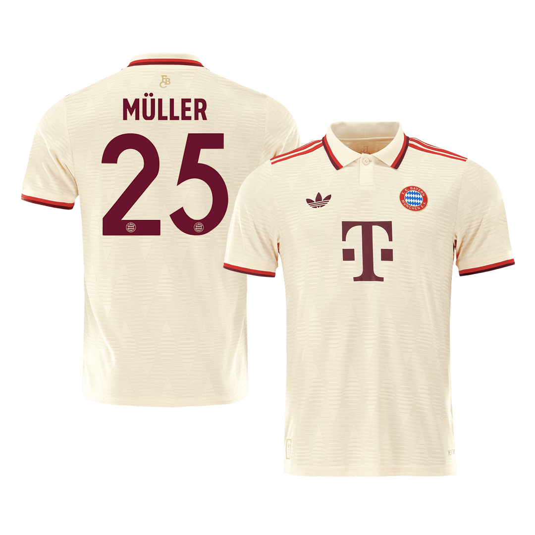 Player Version MÜLLER#25 Bayern Munich Third Away Football Shirt 2024/25- UCL