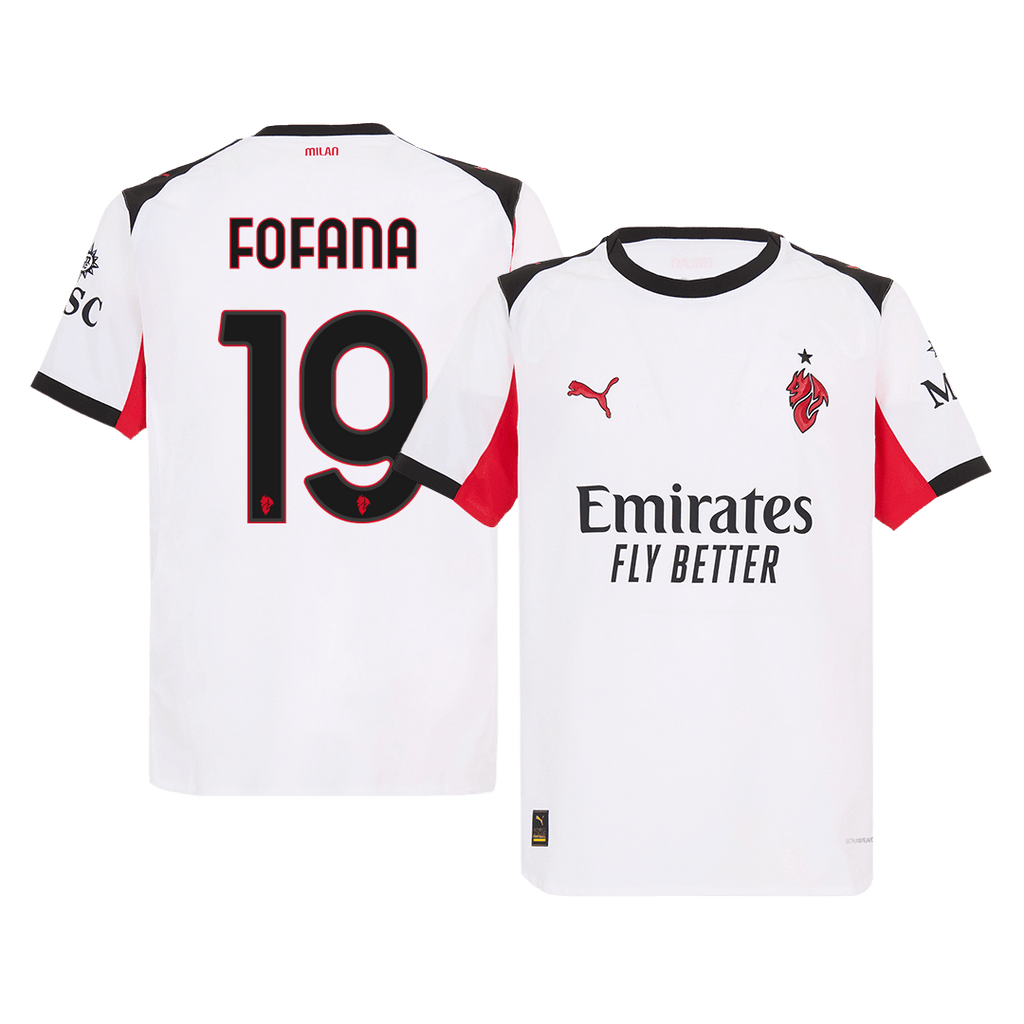 Player Version FOFANA #19 AC Milan Away Football Shirt 2025/26