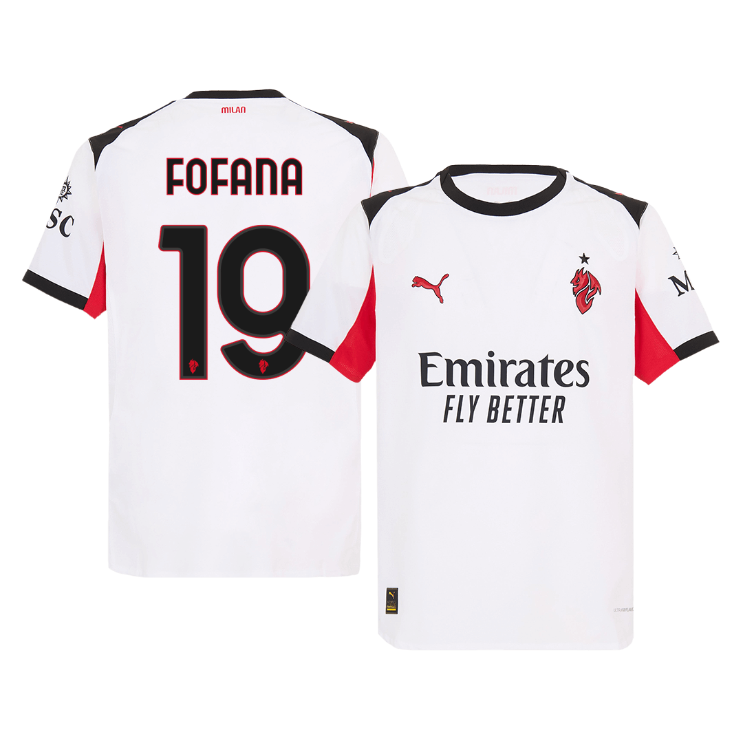 Player Version FOFANA #19 AC Milan Away Football Shirt 2025/26