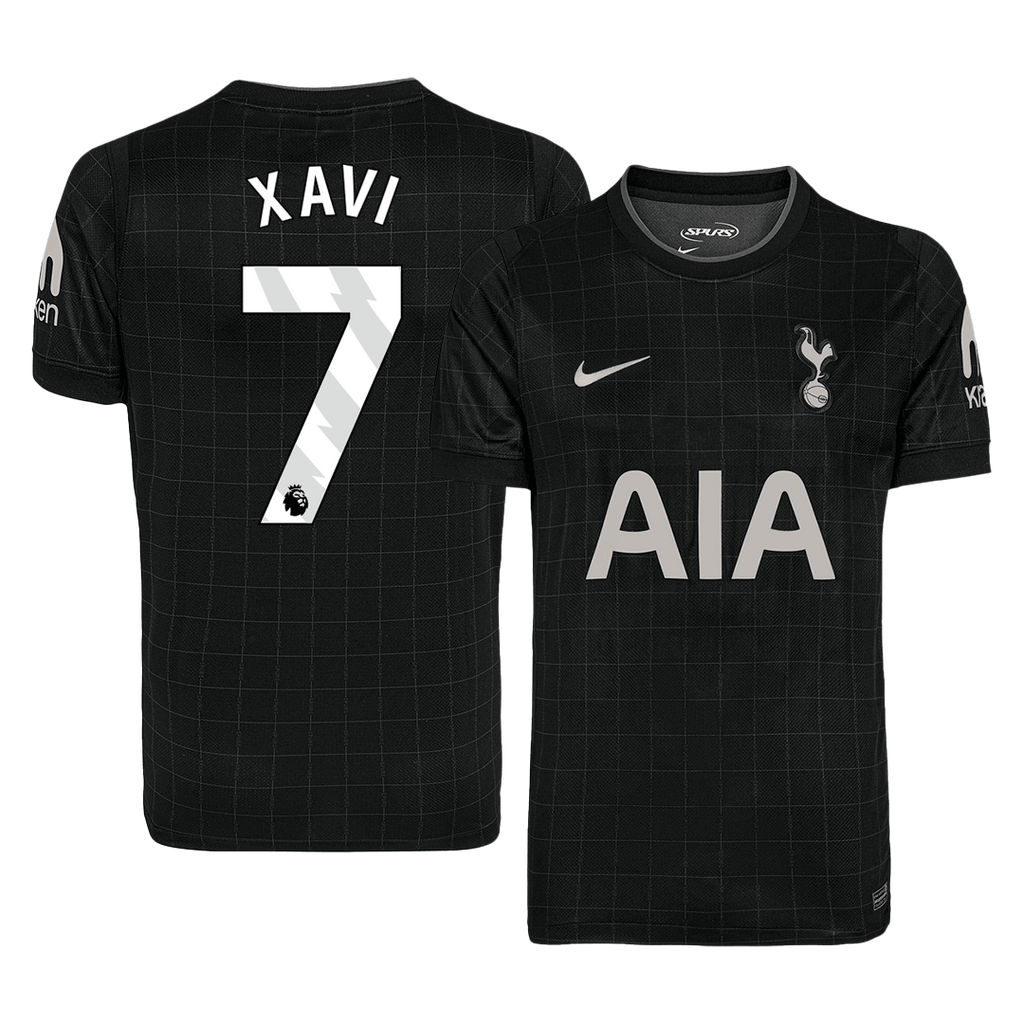 XAVI #7 Tottenham Hotspur Away Football Shirt 2025/26 Black