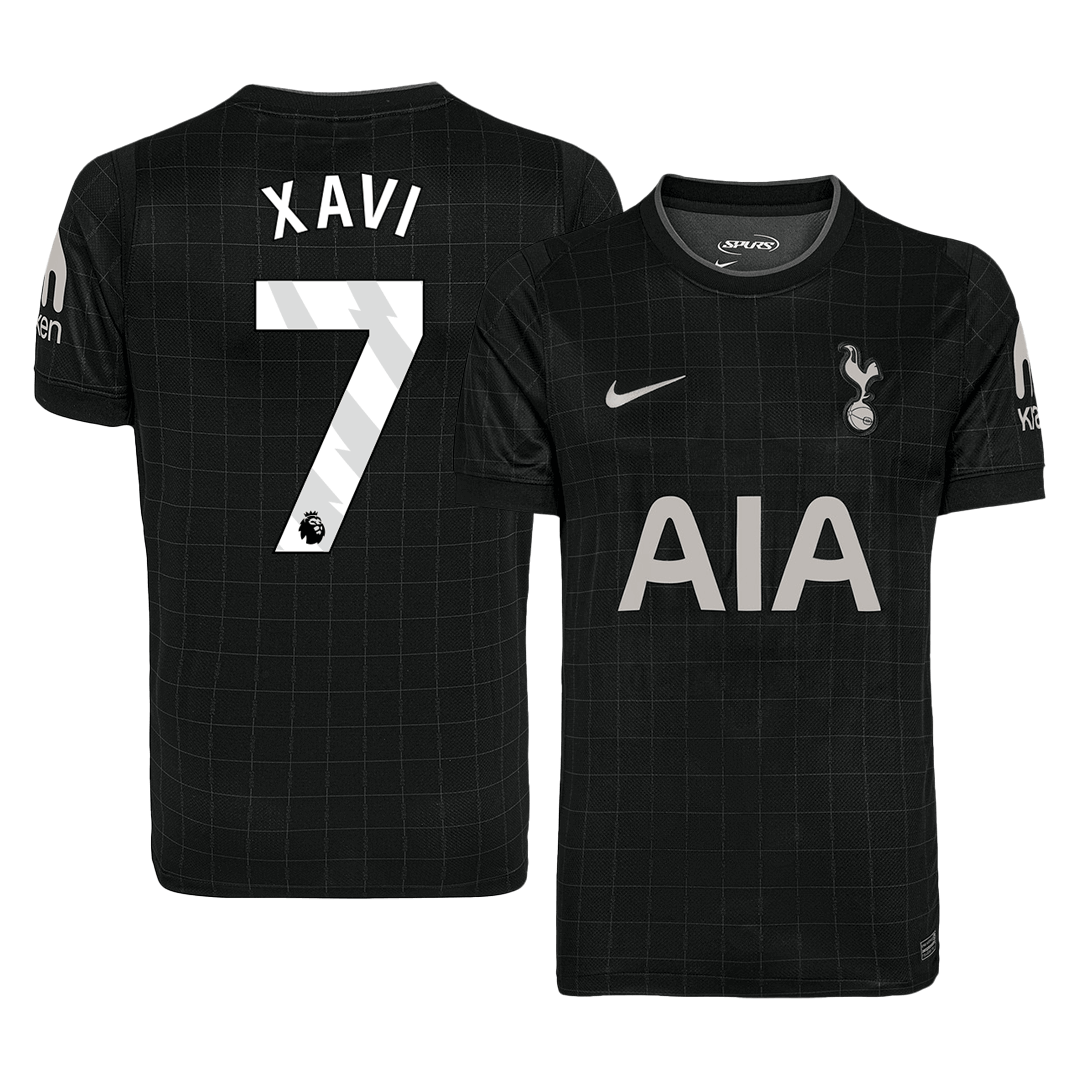 XAVI #7 Tottenham Hotspur Away Football Shirt 2025/26 Black
