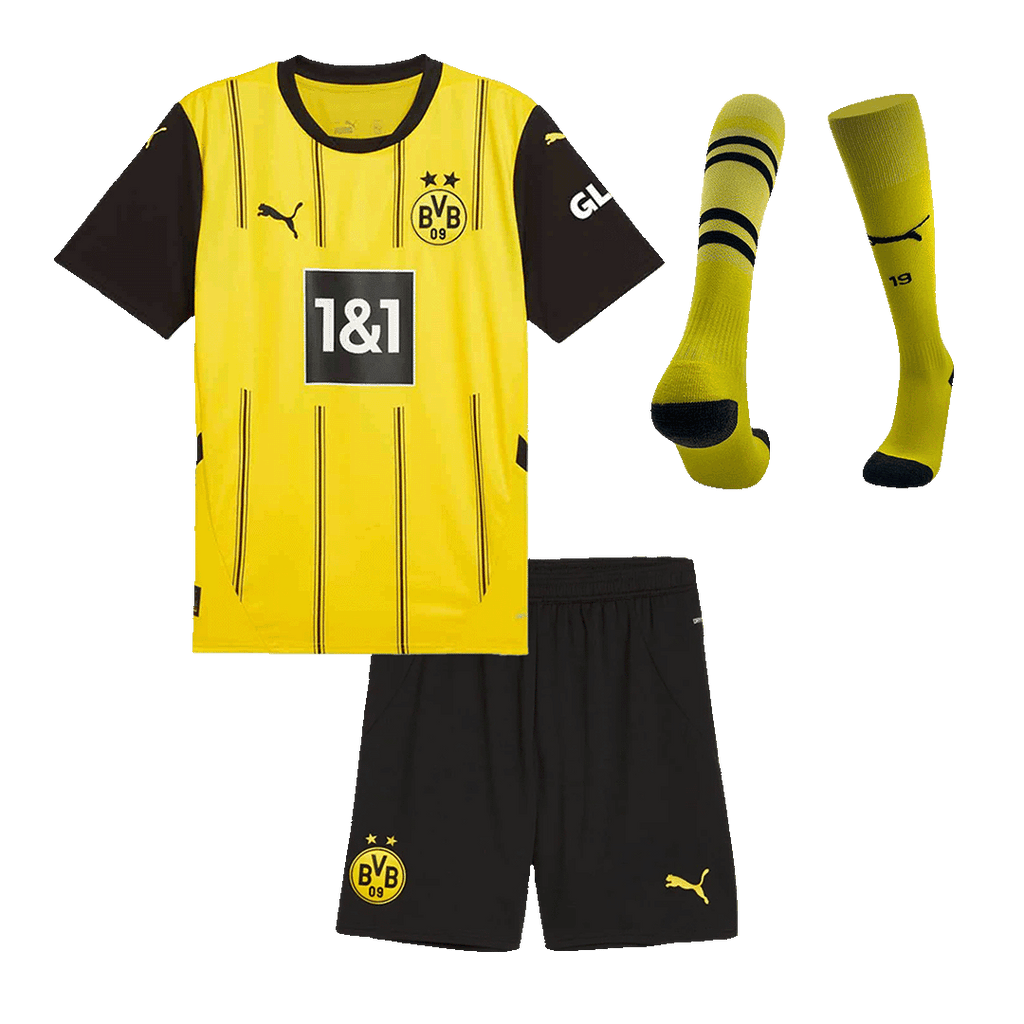 Kid's Borussia Dortmund Home Football Shirt Kit(Jersey+Shorts+Socks)