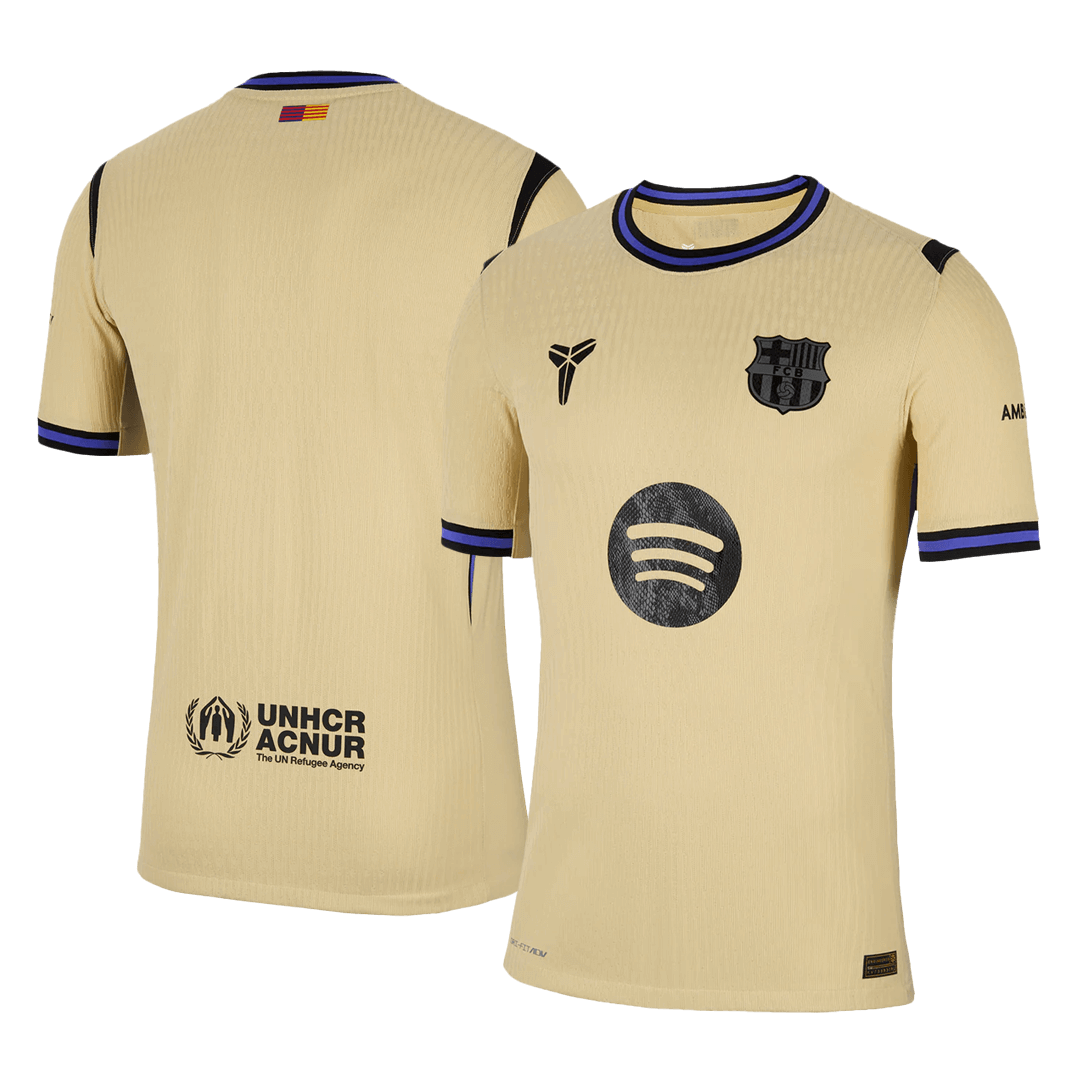 Player Version Barcelona Away Football Shirt 2025/26 Yellow