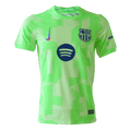Barcelona Third Away Football Shirt Green - UCL (Spotify Logo Without Text)