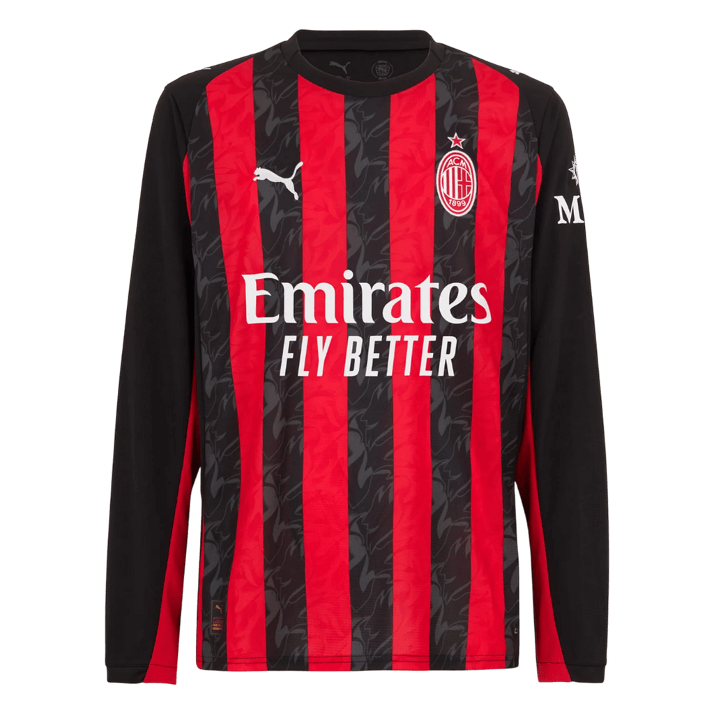 AC Milan Home Long Sleeve Football Shirt 2025/26