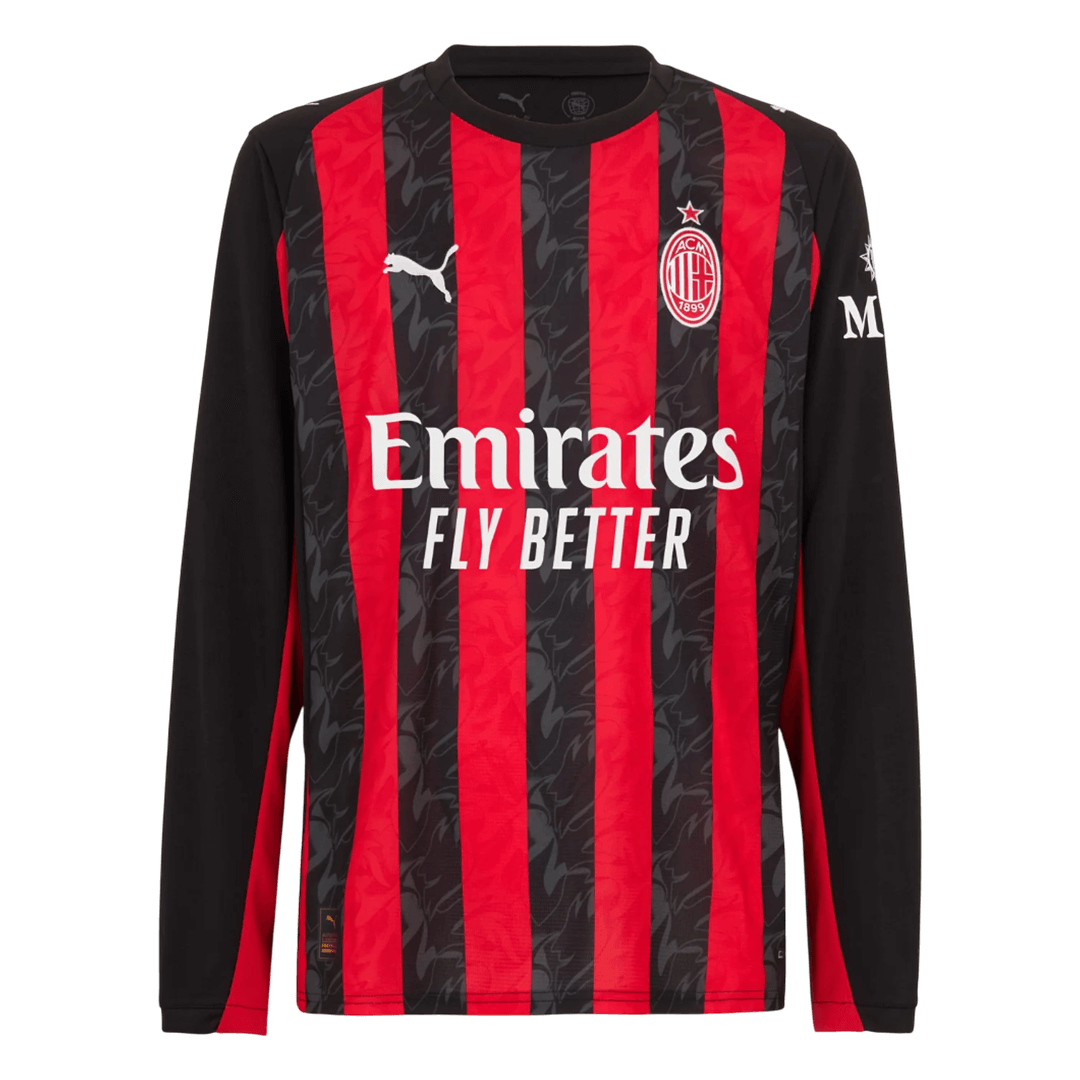 AC Milan Home Long Sleeve Football Shirt 2025/26