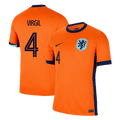 VIRGIL #4 Netherlands Home Football Shirt Euro 2024