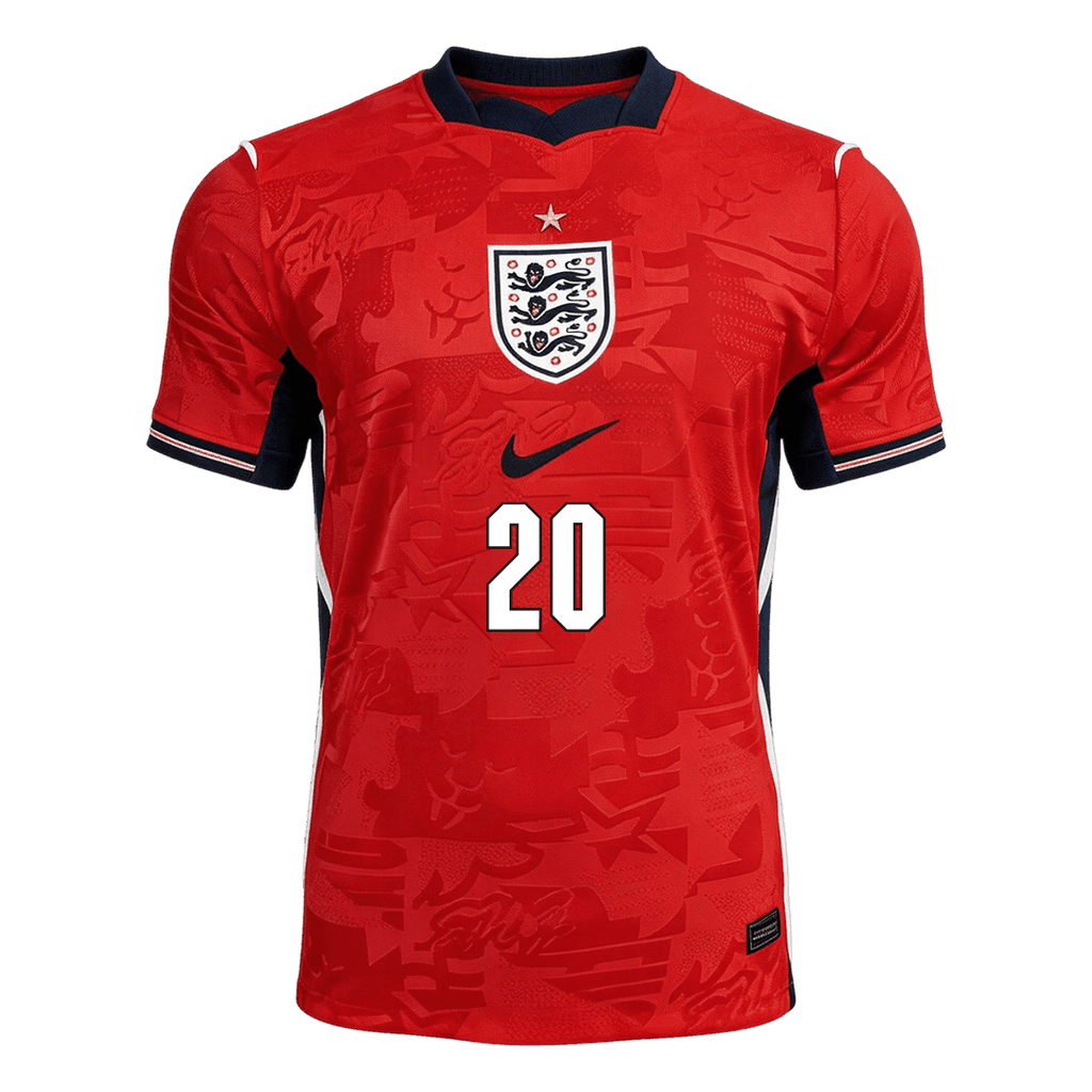 PALMER #20 England Away Soccer Jersey World Cup 2026 Red