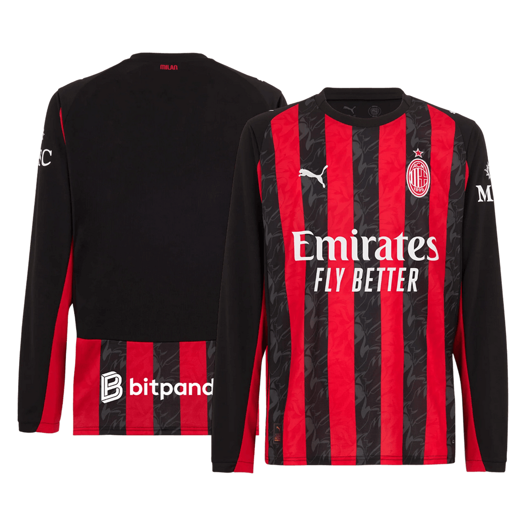 AC Milan Home Long Sleeve Football Shirt 2025/26