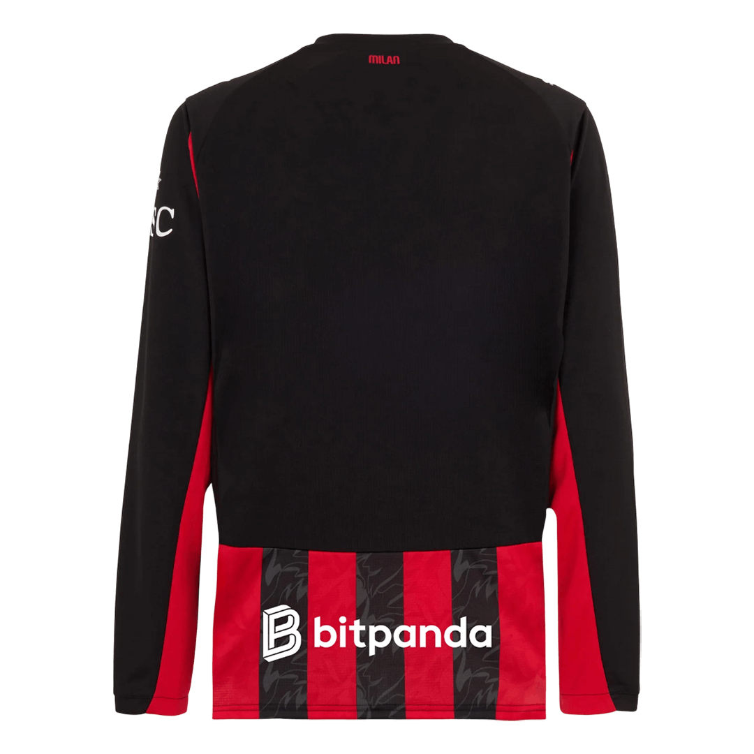 AC Milan Home Long Sleeve Football Shirt 2025/26