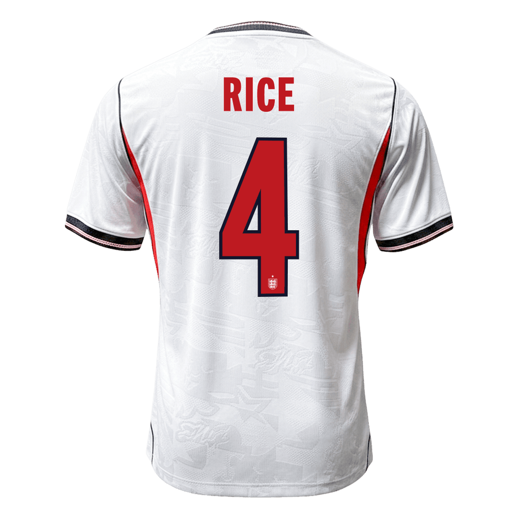 Player Version RICE #4 England Home Soccer Jersey 2026