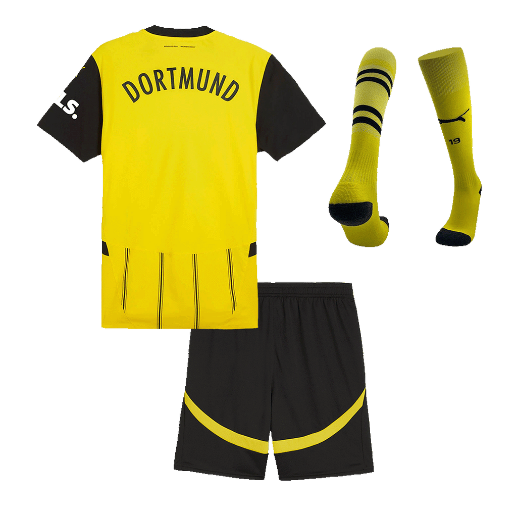 Kid's Borussia Dortmund Home Football Shirt Kit(Jersey+Shorts+Socks)