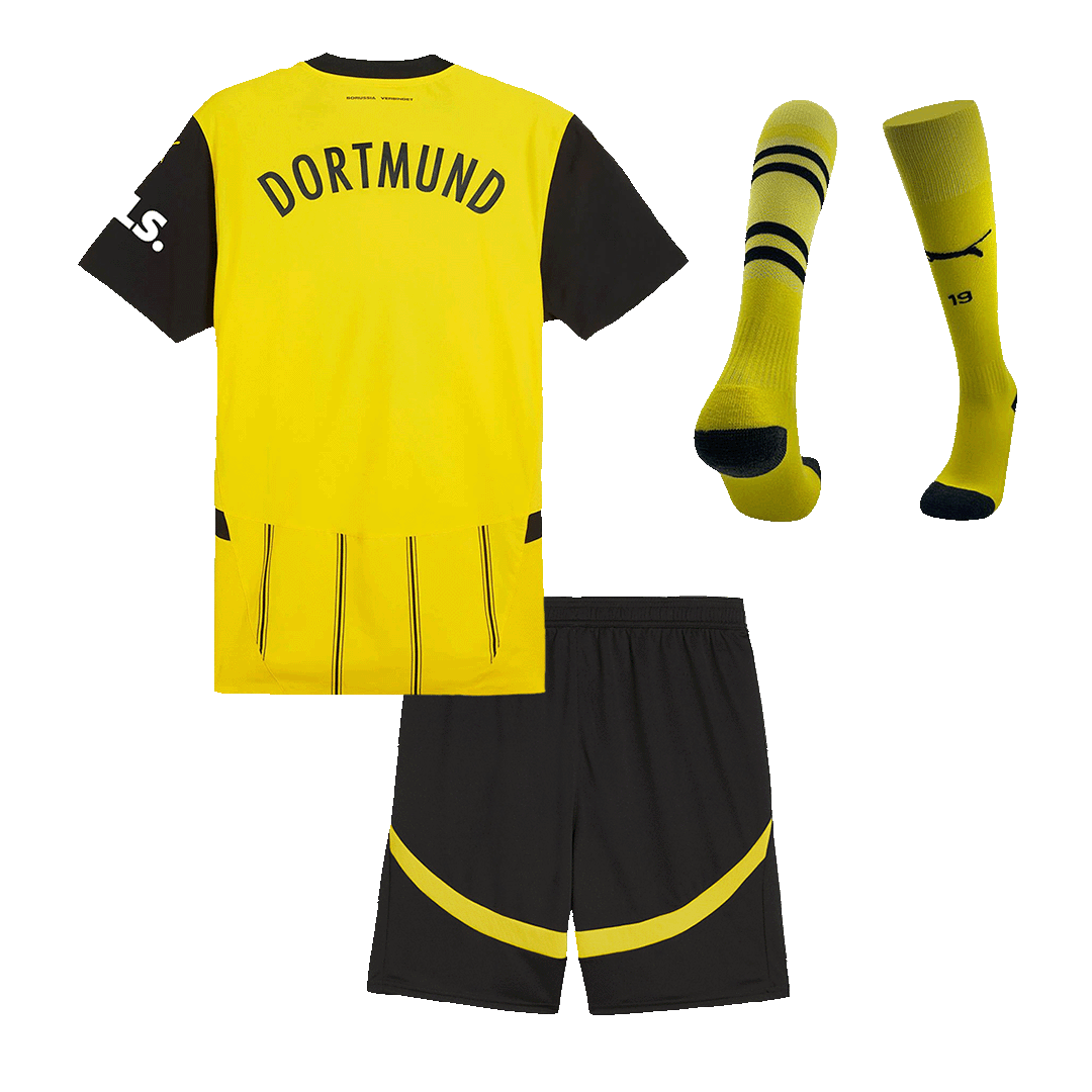 Kid's Borussia Dortmund Home Football Shirt Kit(Jersey+Shorts+Socks)