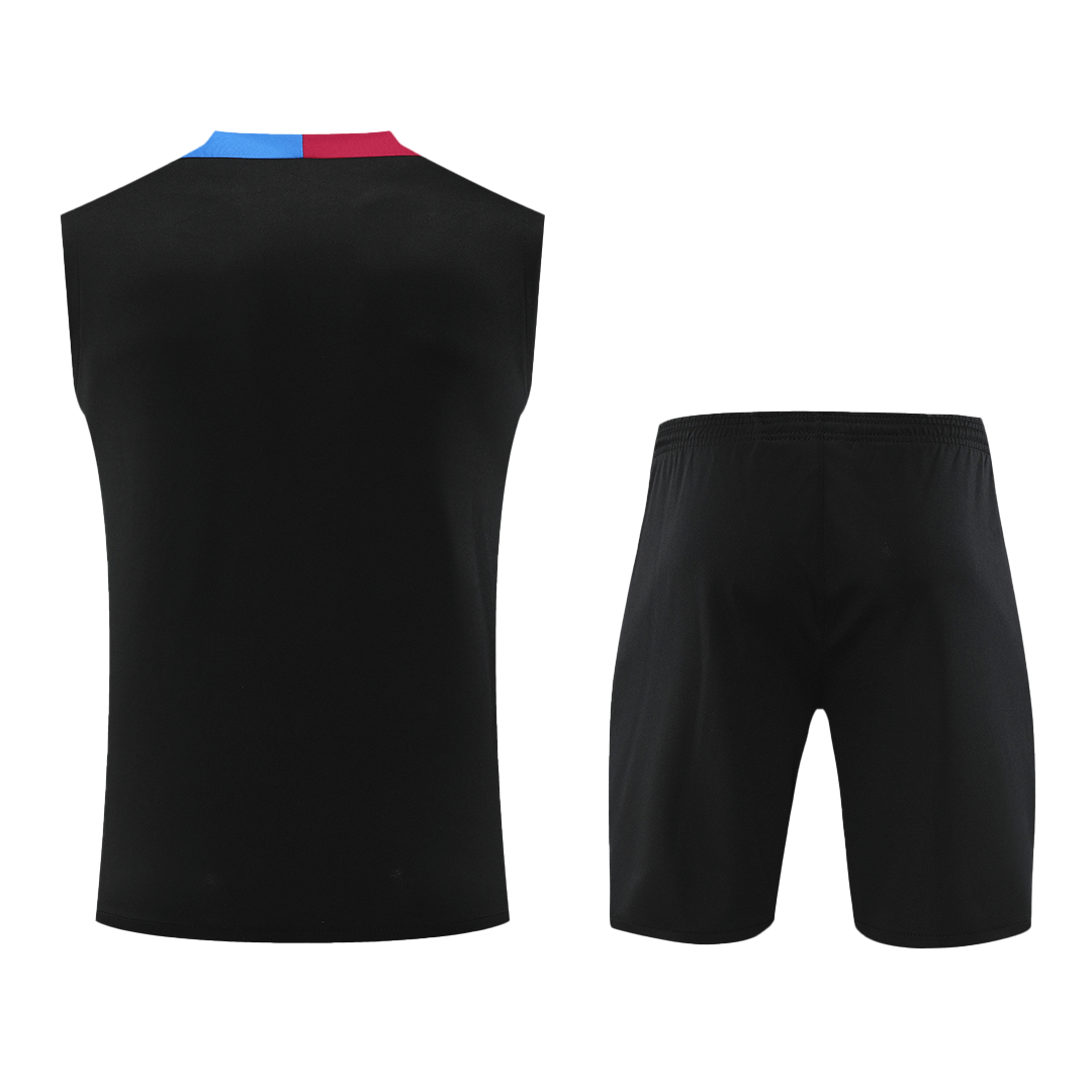Barcelona Pre-Match Football Shirt Vest Kit(Jersey+Shorts) 2024/25