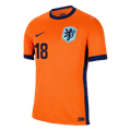 MALEN #18 Netherlands Home Football Shirt Euro 2024