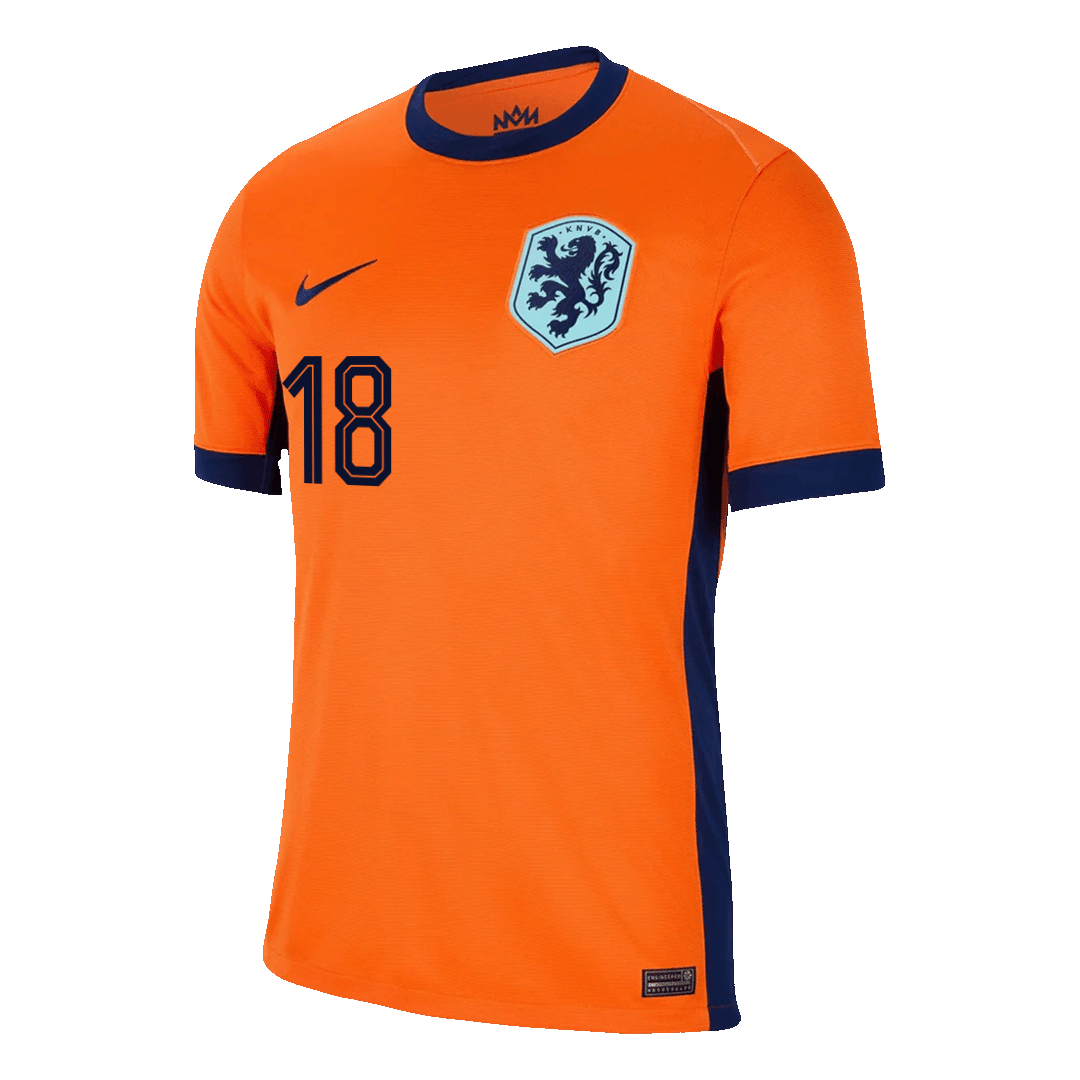 MALEN #18 Netherlands Home Football Shirt Euro 2024