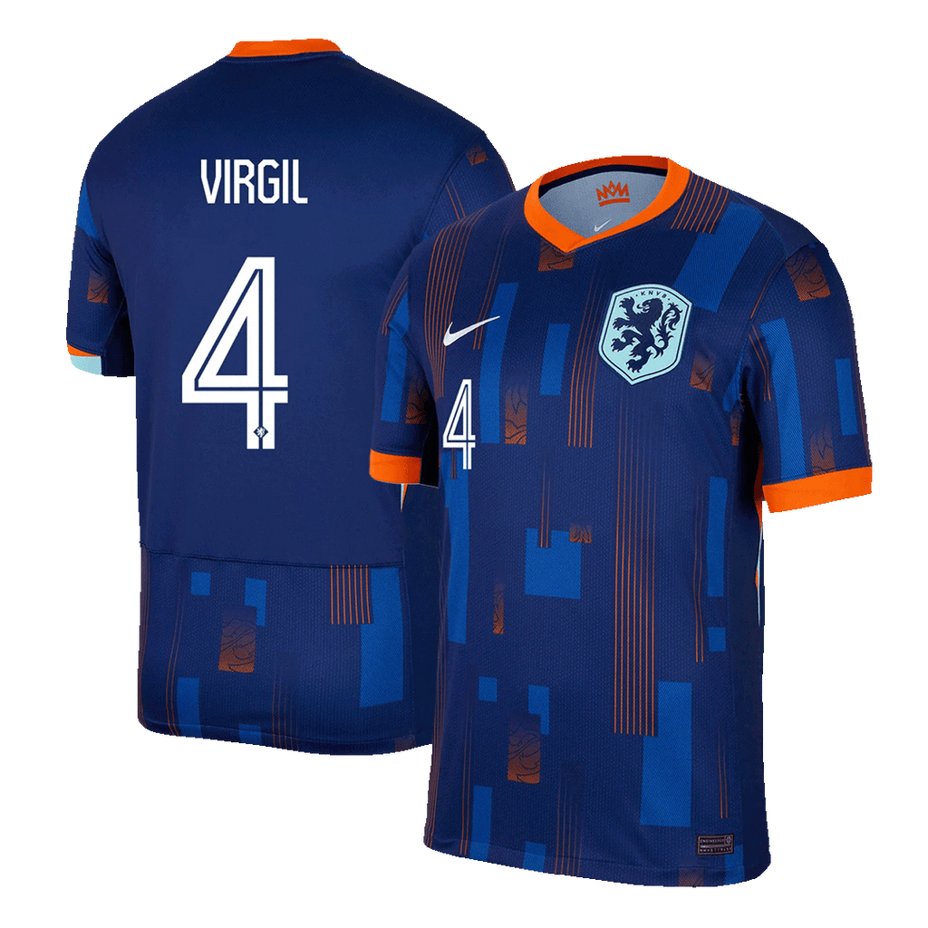VIRGIL #4 Netherlands Away Football Shirt Euro 2024