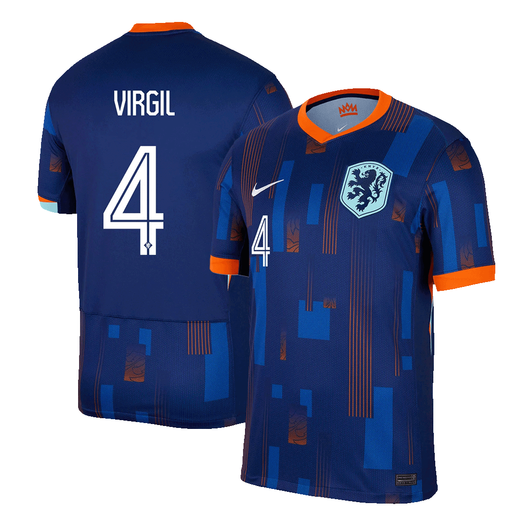 VIRGIL #4 Netherlands Away Football Shirt Euro 2024