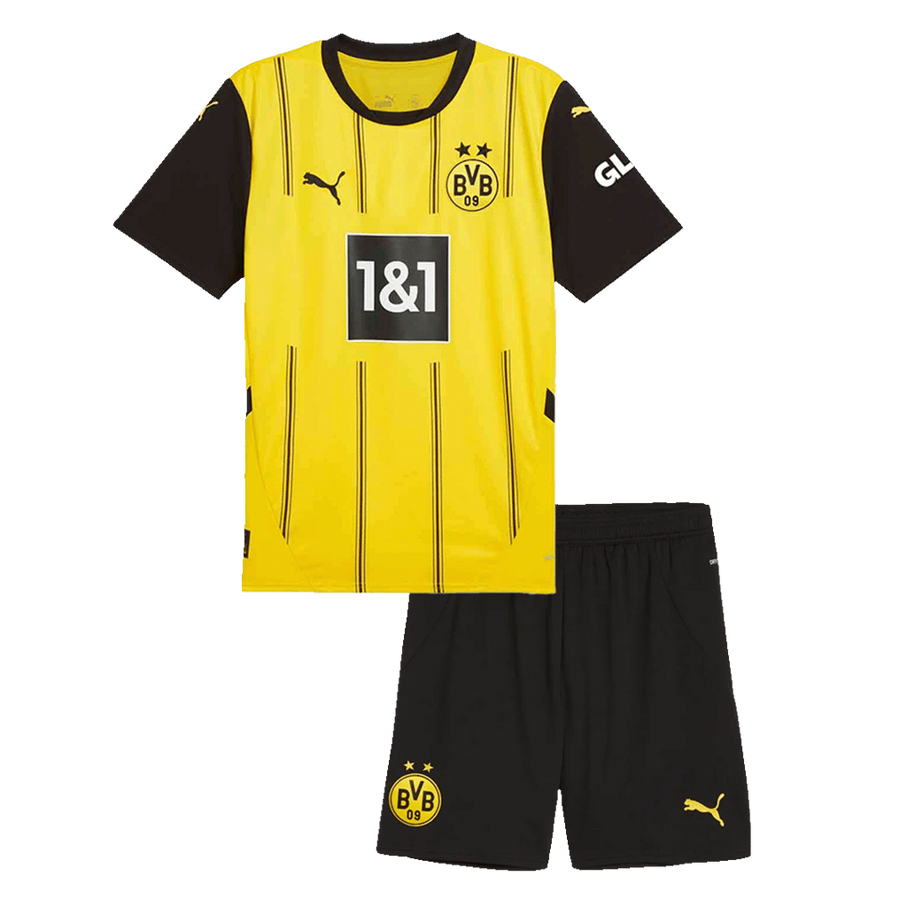 Kid's Borussia Dortmund Home Football Shirt Kit(Jersey+Shorts)