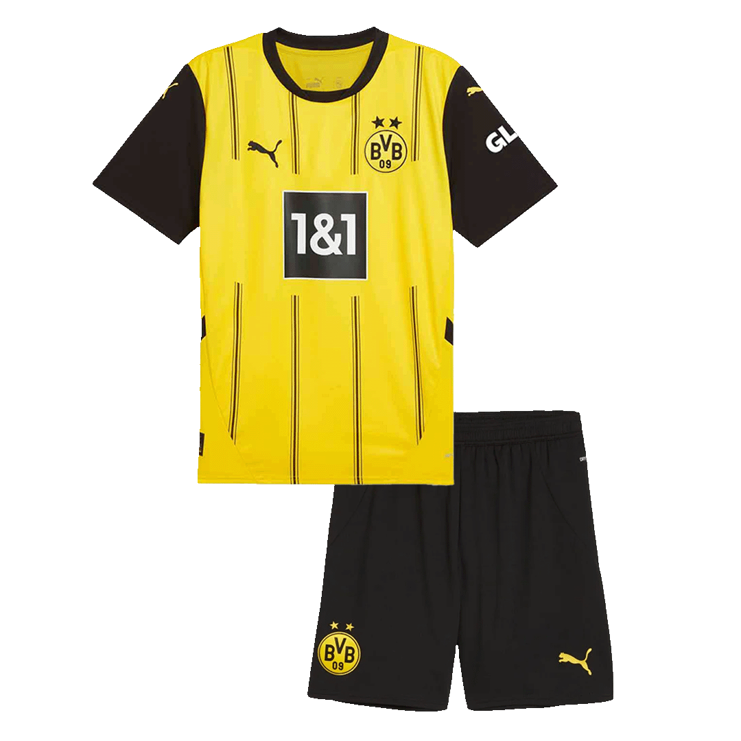 Kid's Borussia Dortmund Home Football Shirt Kit(Jersey+Shorts)