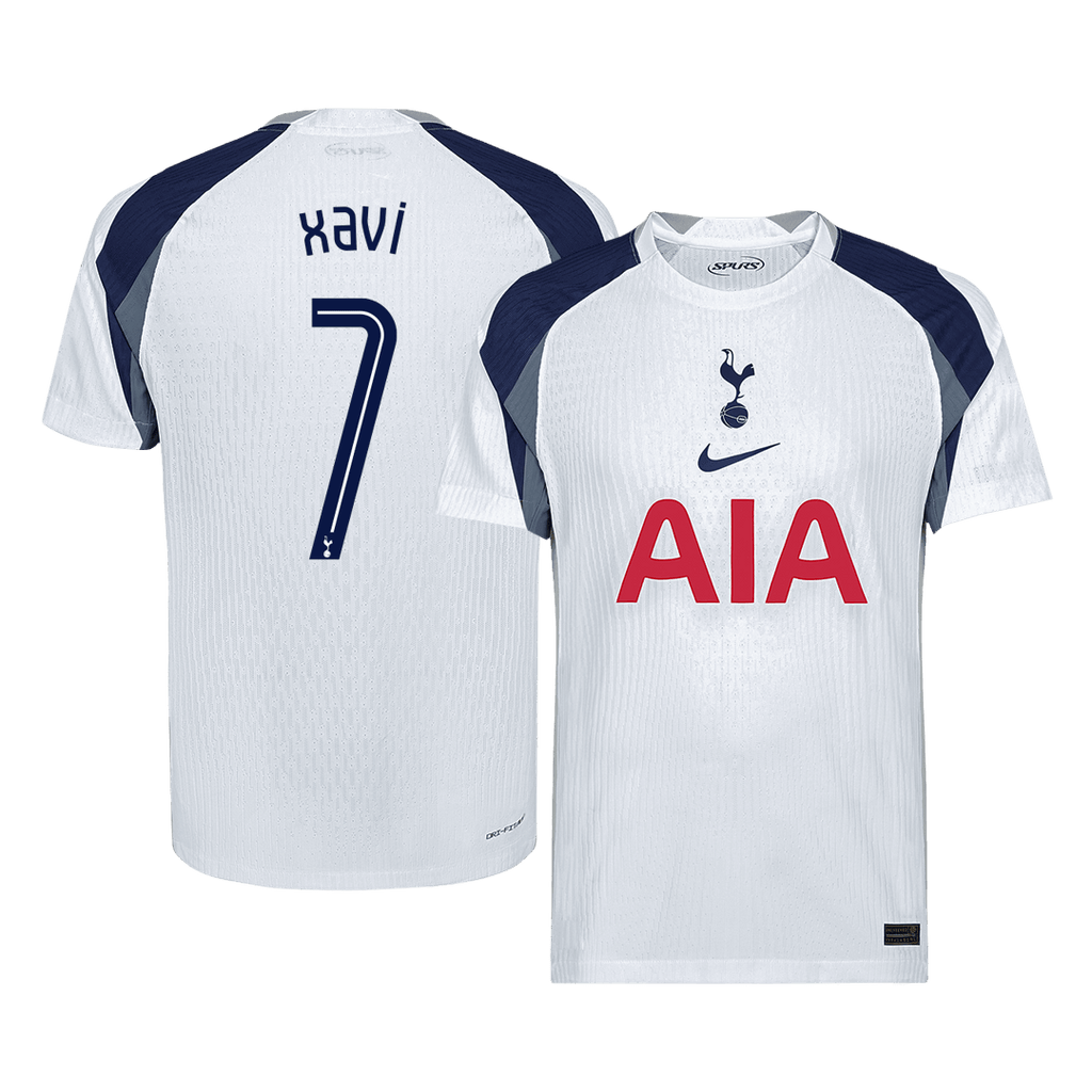 XAVI #7 Player Version Tottenham Hotspur Home Football Shirt 2025/26 White - UCL