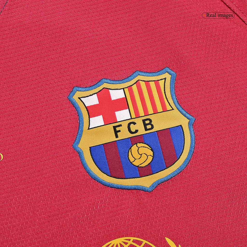 Retro 2008/09 Barcelona Home Long Sleeve Football Shirt - UCL Final