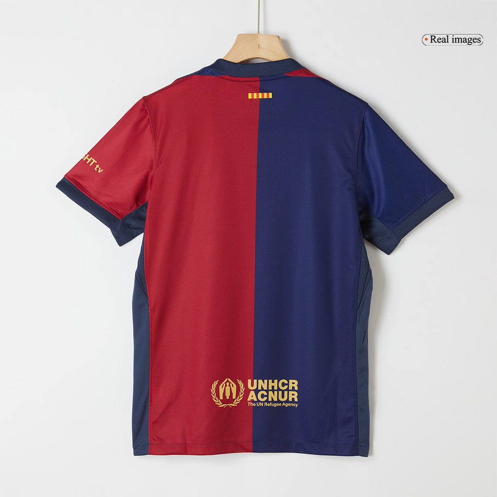Barcelona Home Football Shirt 2024/25 - Spotify Logo Without Text