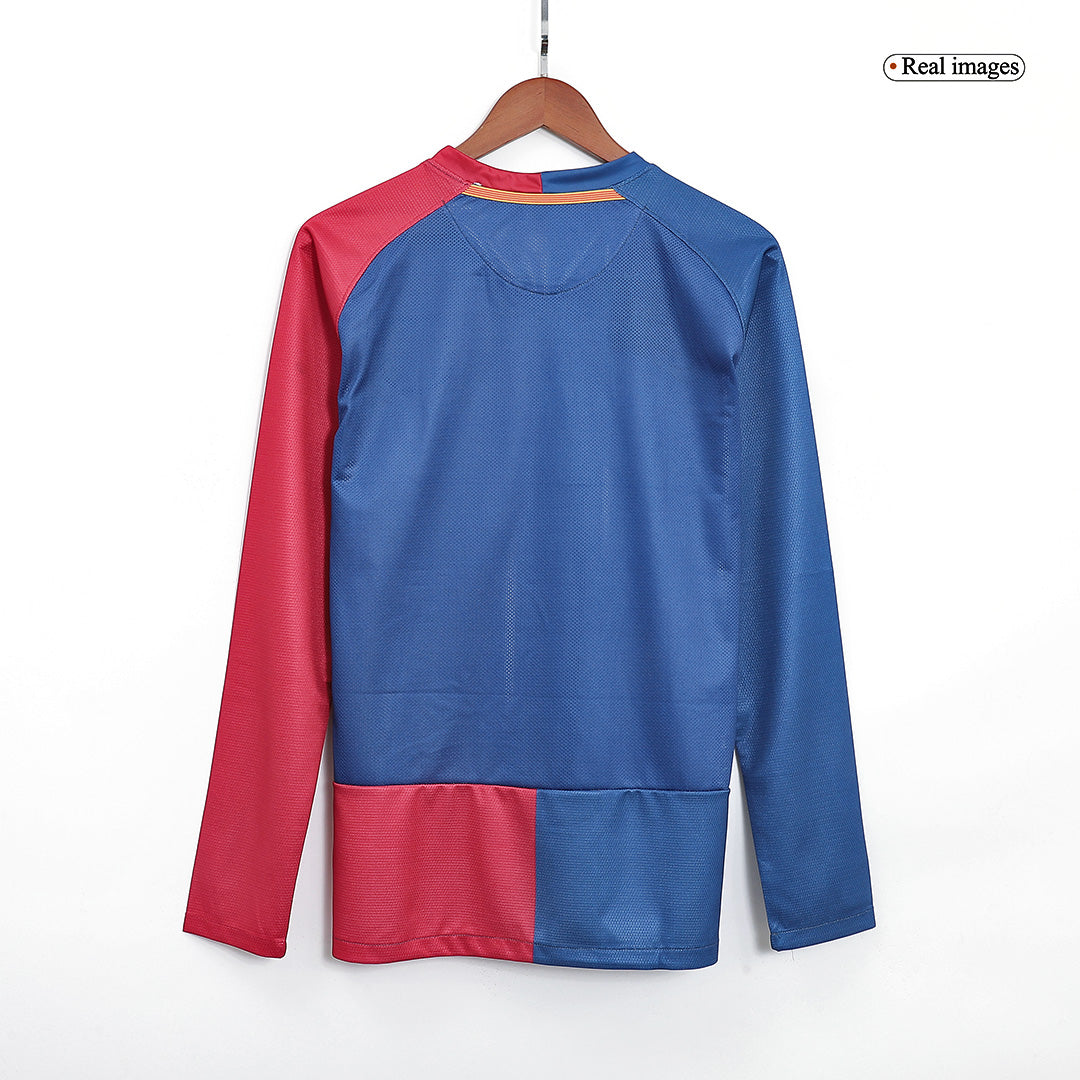Retro 2008/09 Barcelona Home Long Sleeve Football Shirt - UCL Final