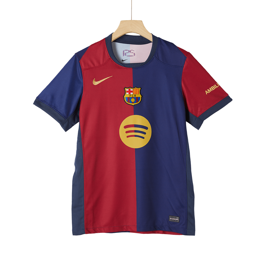 Barcelona Home Football Shirt 2024/25 - Spotify Logo Without Text