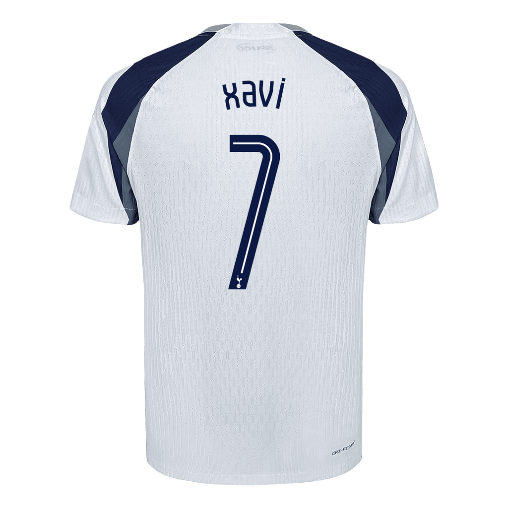 XAVI #7 Player Version Tottenham Hotspur Home Football Shirt 2025/26 White - UCL