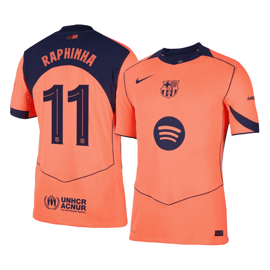Player Version RAPHINHA #11 Barcelona Third Away Football Shirt 2025/26