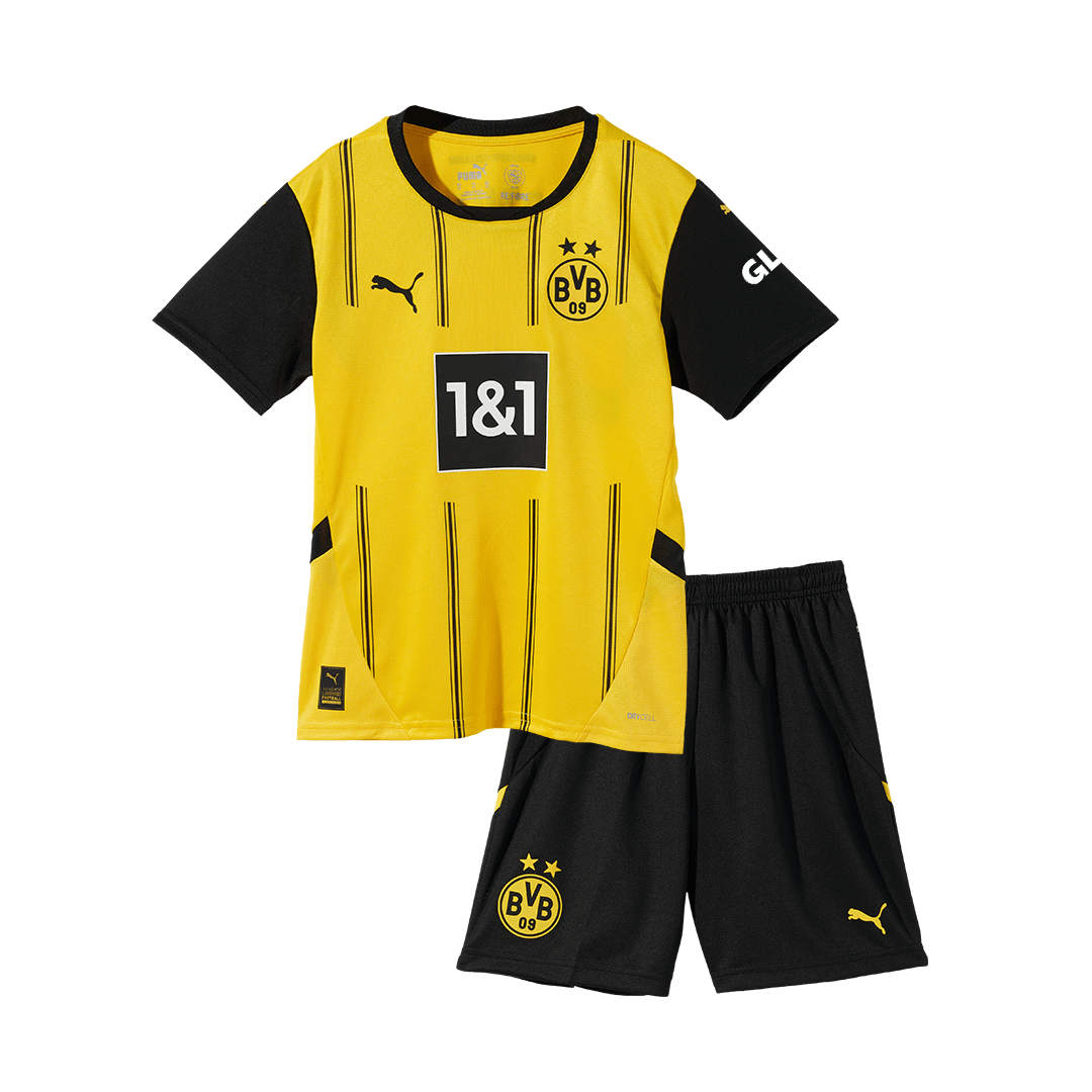 Kid's Borussia Dortmund Home Football Shirt Kit(Jersey+Shorts)