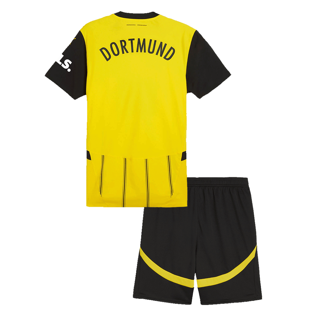Kid's Borussia Dortmund Home Football Shirt Kit(Jersey+Shorts)