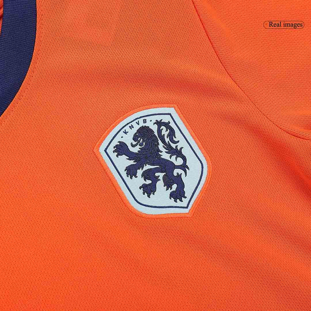 Kid's Netherlands Home Football Shirt Kit(Jersey+Shorts+Socks) Euro 2024