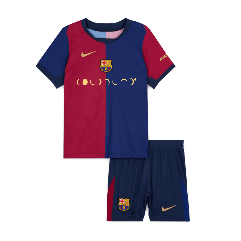 Kids Barcelona Custom Home Football Kits 2024/25