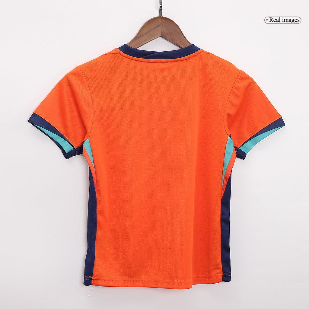 Kid's Netherlands Home Football Shirt Kit(Jersey+Shorts+Socks) Euro 2024