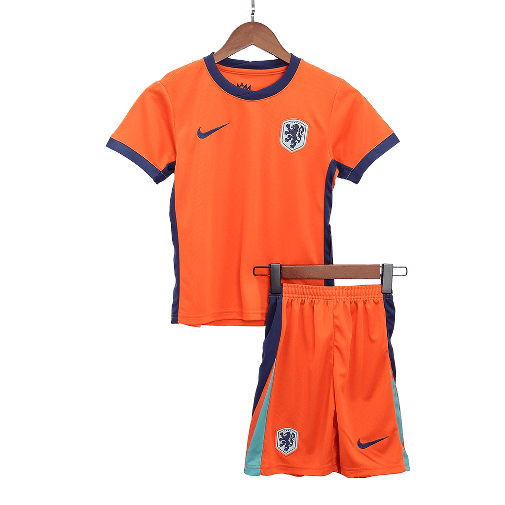 Kid's Netherlands Home Football Shirt Kit(Jersey+Shorts+Socks) Euro 2024