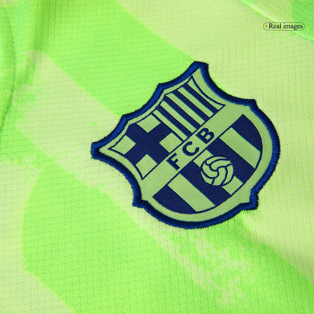 Kid's Barcelona Third Away Football Shirt Kit(Shirt+Shorts) 2024/25 - UCL (Spotify Logo Without Text)