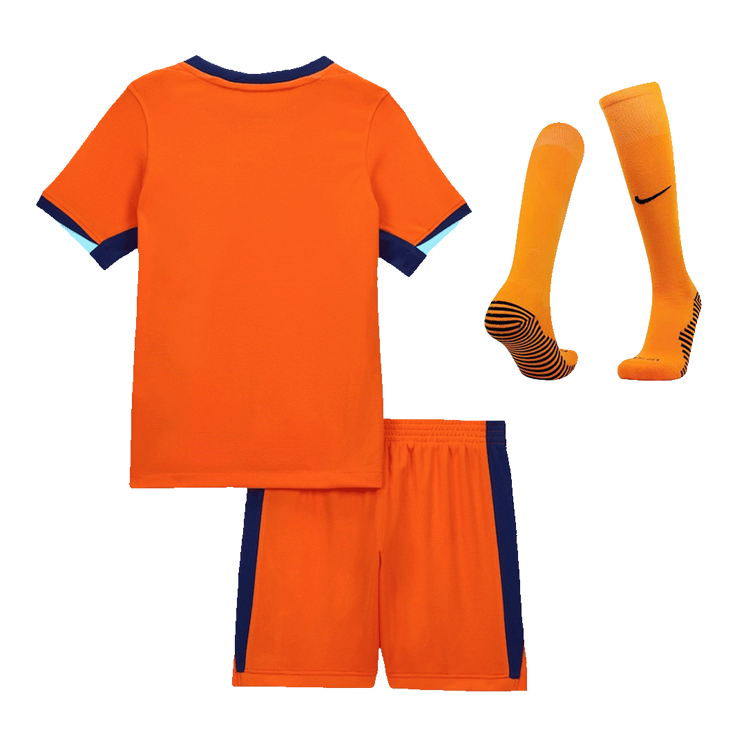 Kid's Netherlands Home Football Shirt Kit(Jersey+Shorts+Socks) Euro 2024