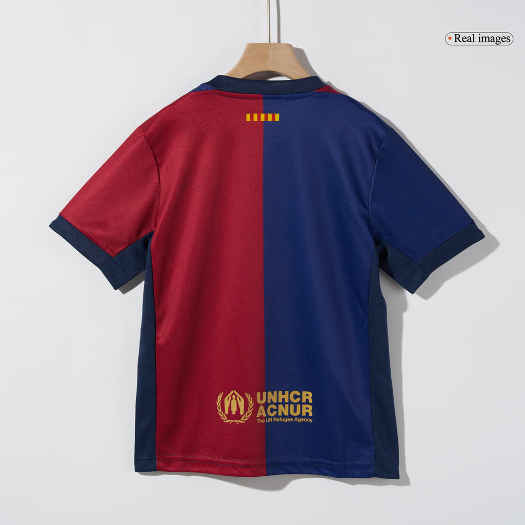 Kids Barcelona Custom Home Football Kits 2024/25