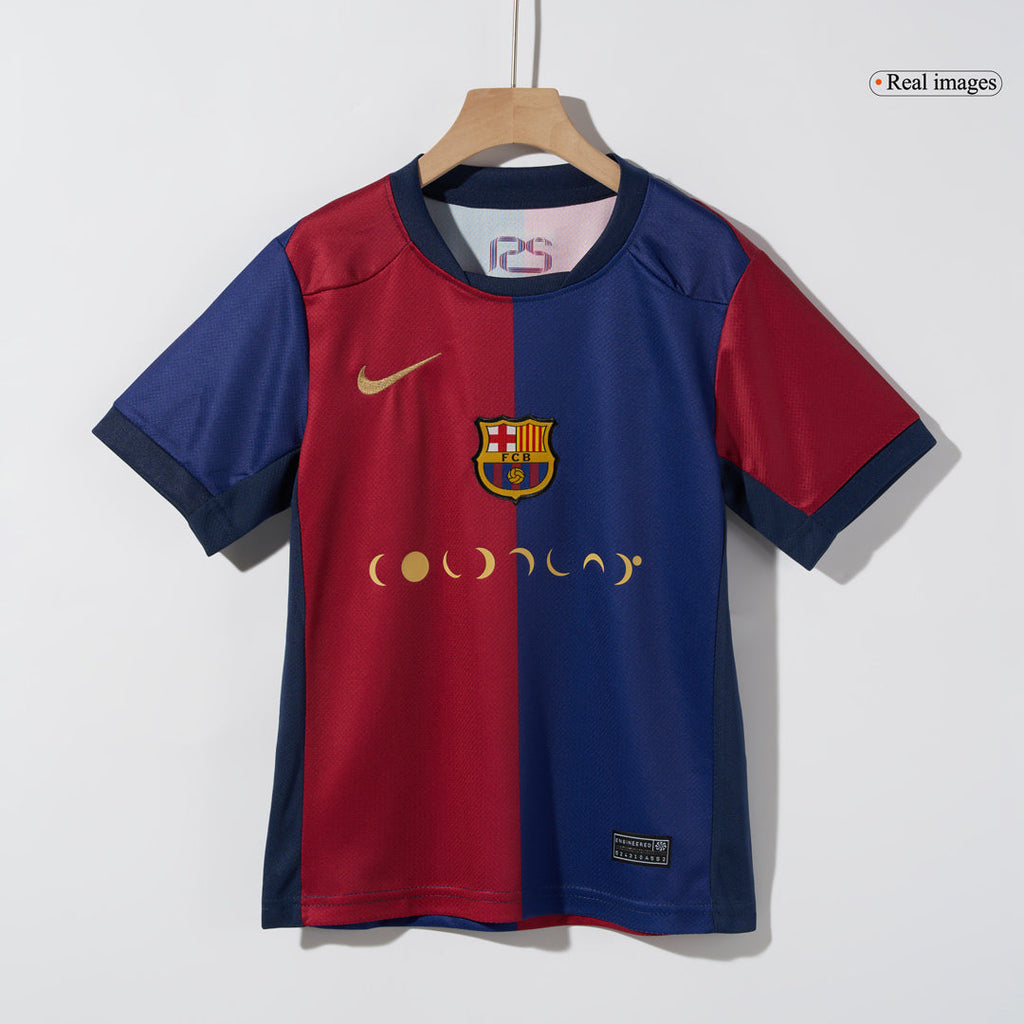 Kids Barcelona Custom Home Football Kits 2024/25