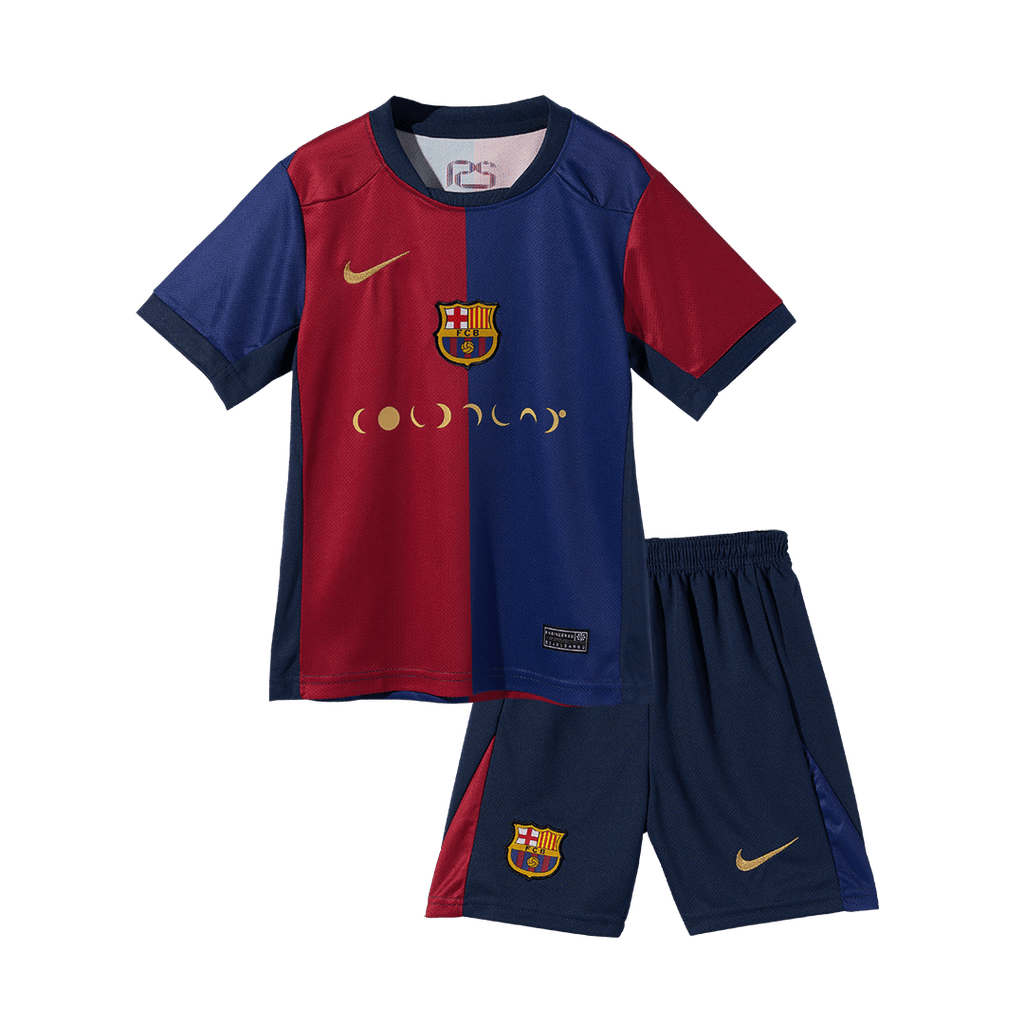Kids Barcelona Custom Home Football Kits 2024/25