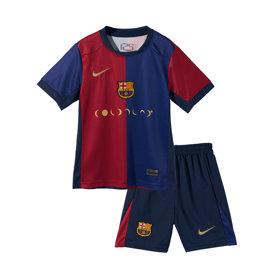 Kids Barcelona Custom Home Football Kits 2024/25